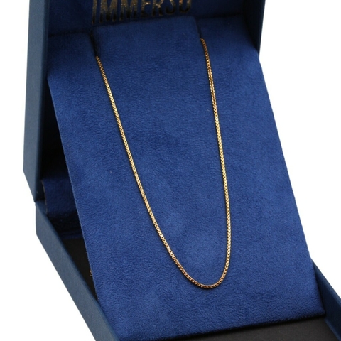 Corrente De Prata Banhada A Ouro 18k Veneziana 60cm