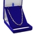 Corrente Prata 925 Banhada a ouro 18k Cadeado Longo Choker