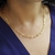 Corrente Prata 925 Banhada a ouro 18k Cadeado Longo Choker - Immerso Joias em prata 925 com banho de Ouro 18k de 20 milésimos