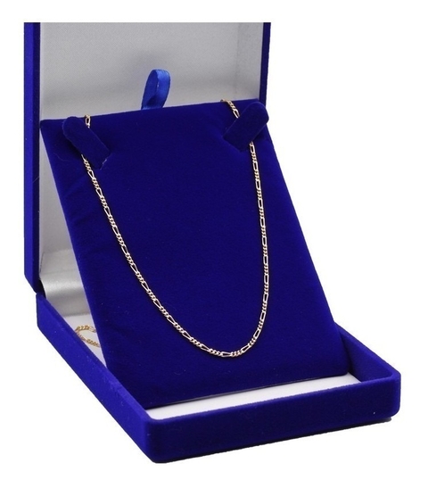 Corrente de Prata 925 Banhada a ouro 18k Figaro 3x1 70cm