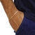Pulseira de Prata 925 Banhada a ouro 18k Groumet 21cm 2,2mm na internet