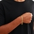 Pulseira de Prata 925 Banhada a ouro 18k Groumet Duplo 21cm na internet