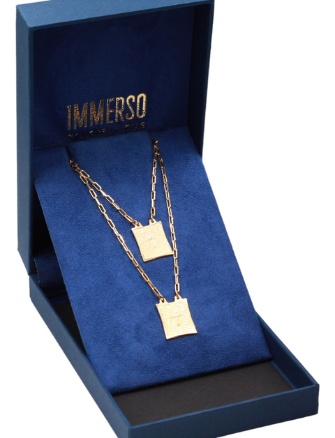 Corrente Prata 925 Banhada A Ouro 18k Escapulário Pai Nosso