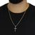Corrente De Prata 925 Banhada Ouro 18k Baiano 60cm + Cruz Pl - loja online