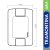 Imagem do Conjunto 4x2 com 1Interruptor Simples e 1Tomada 2P+T 10A Aria Tramontina