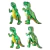 GLOBO DINO 4D ECO 70 CM VERDE X 5 - comprar online