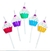 SET VELAS FORMA CUP CAKE X5 - comprar online