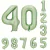 Globo Numero 1 m. VERDE CLARO MATE 5 - comprar online
