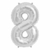 Globo Numero 80 cm. PLATA 8 - comprar online
