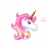 Globo Unicornio Cabeza chica 40 cm. ROSA - comprar online