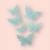 Mariposas de Papel 3D x 6 u. CELESTE - comprar online