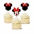 Pinches Cupcakes Silueta x6 Minnie ROJA - comprar online