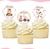 Pinches para cupcakes Granja Rosa x10 - comprar online