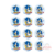 Stickers Sonic x12 - comprar online