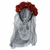 Vincha Catrina con Velo y flores - comprar online