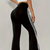 Calça Cintura Alta Bailarina com Listras Laterais Estilo Flare Moda Tendência Sh - comprar online