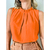 Regata Feminina Social Gola Alta Com Botão Na Costa Moda Super Sh