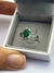 Anel em Ouro Branco 12k Rondinado com Esmeralda e Brilhantes – Aro 16 - loja online