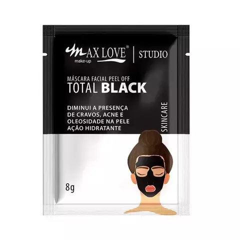 Máscara Facial Pell Off Total Black - Max love