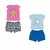 Kit de Roupa Infantil Menina Blusas e Shorts - Tile E Sul