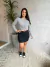 Saia Curta Jeans Preto Cláudia Rabelo - TWO B DELUXE