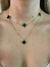 Colar Pingente Trevo Preto Banhado A Ouro 18K - comprar online