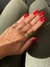 Anel Quadrado Verde Esmeralda Banhado A Ouro 18K - comprar online