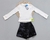 Conjunto Infantil Blusa Canelada + Short Couro Fake - comprar online