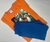 Conjunto Infantil Camiseta Laranja e Bermuda Azul