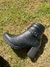 Bota Moleca Preta Com salto em borracha - Amélia Shoes