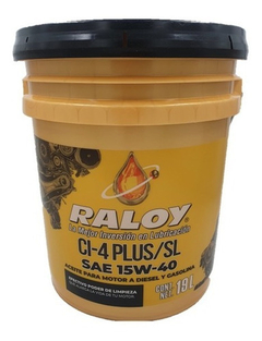 Aceite Raloy Diesel Power Sae 15w40 Api Ci4 Plus Cubeta 19l