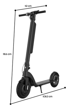 Scooter Eléctrico X8 Batería Extraíble Moboss R10 32km/h Color Negro en internet