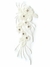 Aplique Mediano Flores con canutillos Blanco
