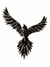 Aplique Mediano Fenix Negro