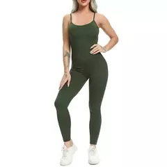 Bodysuit Yoga sem costas para mulheres macacão de fitness, terno esportivo sexy