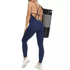 Bodysuit Yoga sem costas para mulheres macacão de fitness, terno esportivo sexy - comprar online
