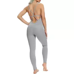 Imagem do Bodysuit Yoga sem costas para mulheres macacão de fitness, terno esportivo sexy
