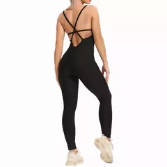 Bodysuit Yoga sem costas para mulheres macacão de fitness, terno esportivo sexy - loja online
