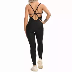 Bodysuit Yoga sem costas para mulheres macacão de fitness, terno esportivo sexy - loja online
