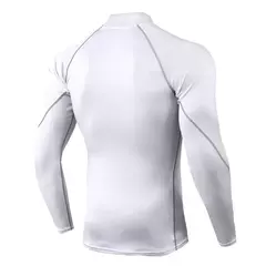 Imagem do Camiseta esportiva masculina de secagem rápida, musculação, corrida, manga lo