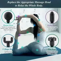 Usb mini pistola de massagem fáscia máquina relaxamento muscular vibratório h - Vs-shop