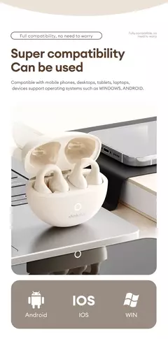 Lenovo lp25 ows bluetooth 5.4 clipe de orelha fones de ouvido música alta quali - comprar online