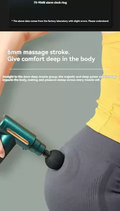 Usb mini pistola de massagem fáscia máquina relaxamento muscular vibratório h