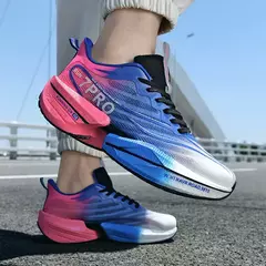 Tênis de corrida masculino respirável confortável sapatos esportivos ao ar li - loja online