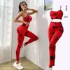 New Tie Dyed Seamless Yoga Suit Set Pendurado Pescoço Yoga Bra Sports Bra Yoga - comprar online