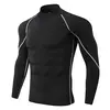 Camiseta esportiva masculina de secagem rápida, musculação, corrida, manga lo - comprar online