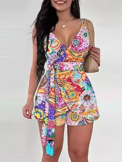 2024 primavera verão moda floral magro casual conjuntos de duas peças elegante - comprar online