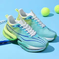 Tênis de corrida masculino respirável confortável sapatos esportivos ao ar li - loja online