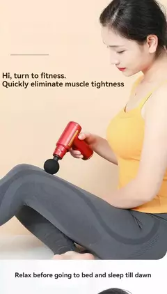 Usb mini pistola de massagem fáscia máquina relaxamento muscular vibratório h