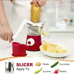 Cortador e fatiador de vegetais manual, máquina picador de queijo de cozinha co - Vs-shop